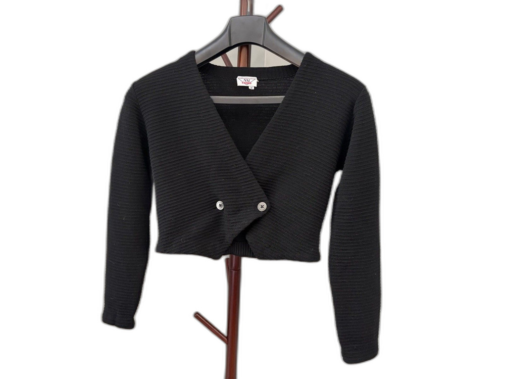 Vintage 90s Neiman Marcus Black Button Front Cardigan